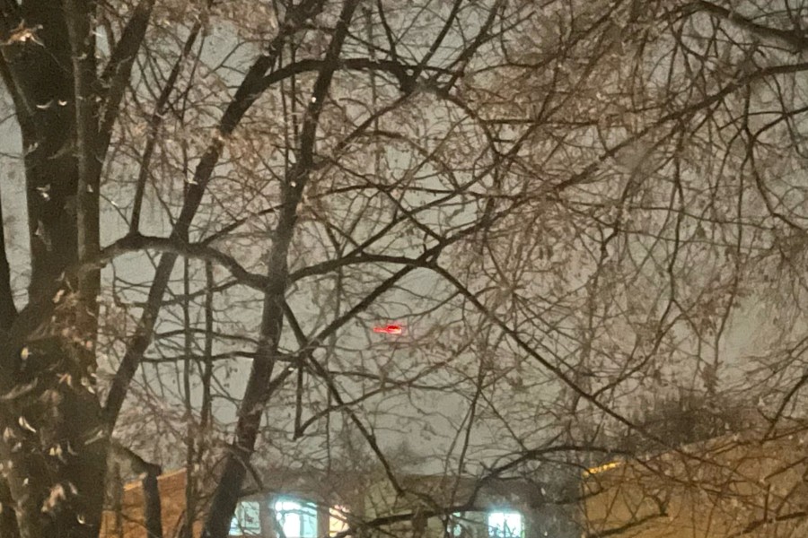 Am Abend flog dieser Hubschrauber über Peine, auf der Suche nach einem Mann. 