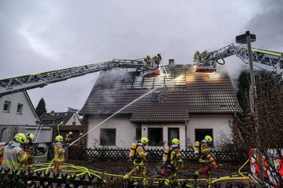 Das Haus in Hannover wurde bei dem Feuer komplett zerstört. 