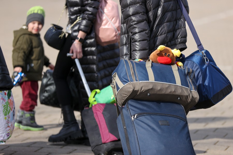 Vor allem Frauen und Kinder fliehen aus der Ukraine vor dem Krieg. (Symbolbild)