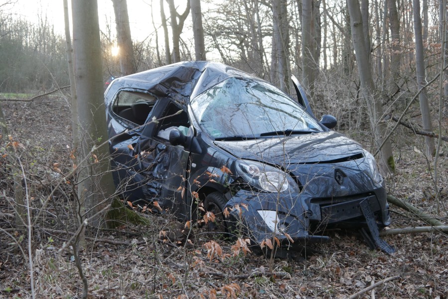 Wolfenbüttel: Autofahrer knallt plötzlich gegen einen Baum. 