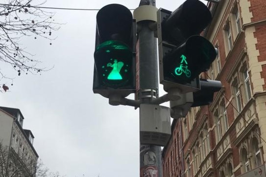 Wer die Augen offen hält, kann noch andere Ampelfiguren entdecken.