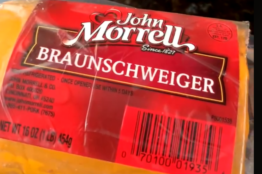 Dieses Etikett umgibt die „Braunschweiger“. 