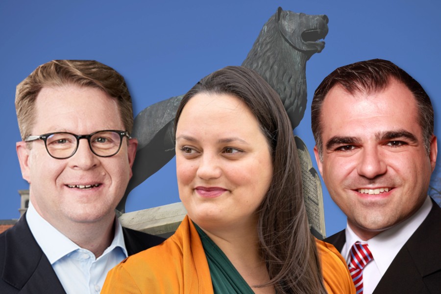 Carsten Müller (CDU), Margaux Erdmann (Grüne) und Christos Pantazis (SPD) haben bei der Bundestagswahl in Braunschweig die meisten Stimmen. (von links) 