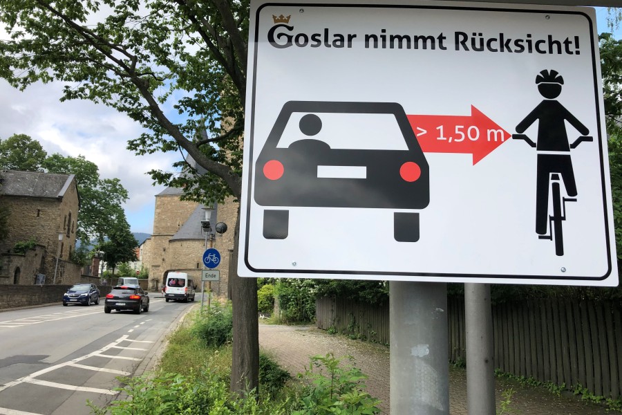 Die neuen Schilder sind Teil einer Kampagne der Stadt Goslar.
