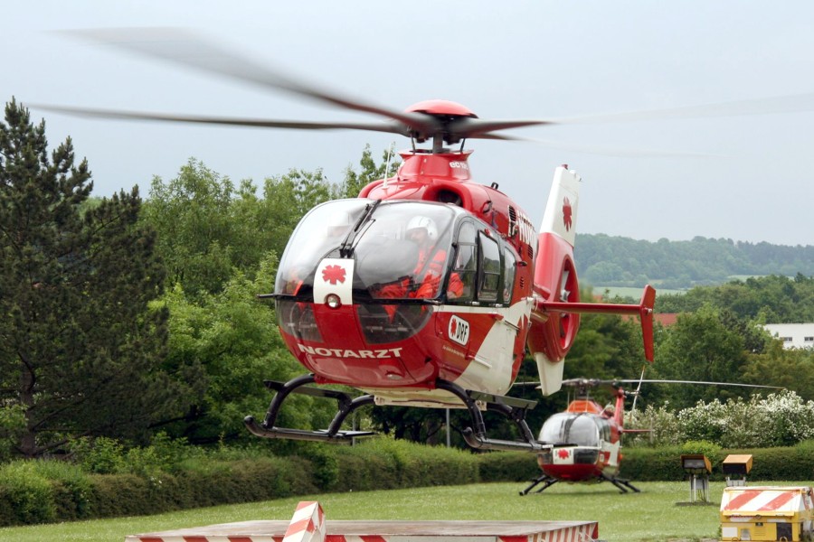 Ein Rettungshubschrauber war im Harz im Einsatz. (Symbolbild)