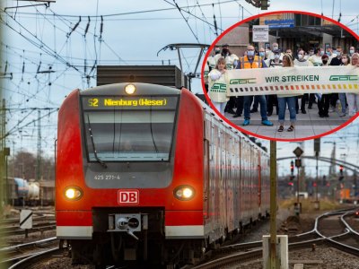 Streik der Deutschen Bahn in Niedersachsen: Streik der Lokführer dauert an.