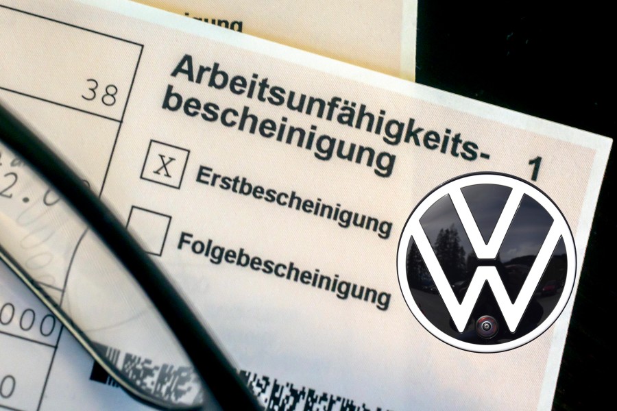 Ein VW-Mitarbeiter hat sich krankgemeldet. Doch eine Aussage wird ihm zum Verhängnis. (Symbolbild)