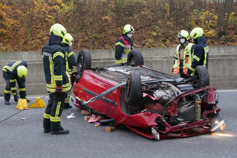 Schlimmer Unfall auf der A39 in Salzgitter. 