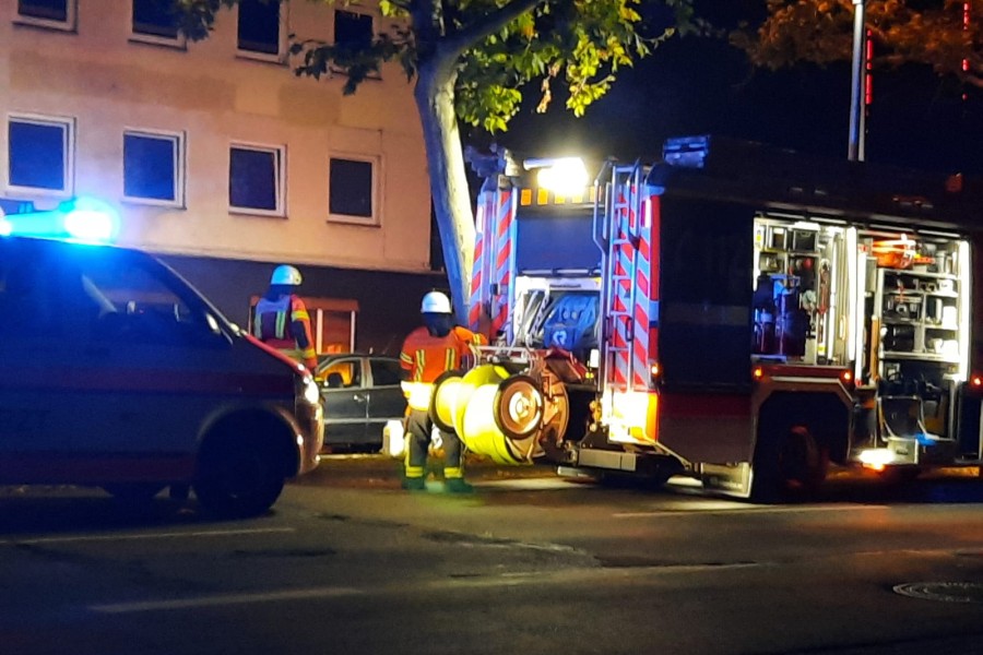 Braunschweig: Rettungskräfte am Unfallort.