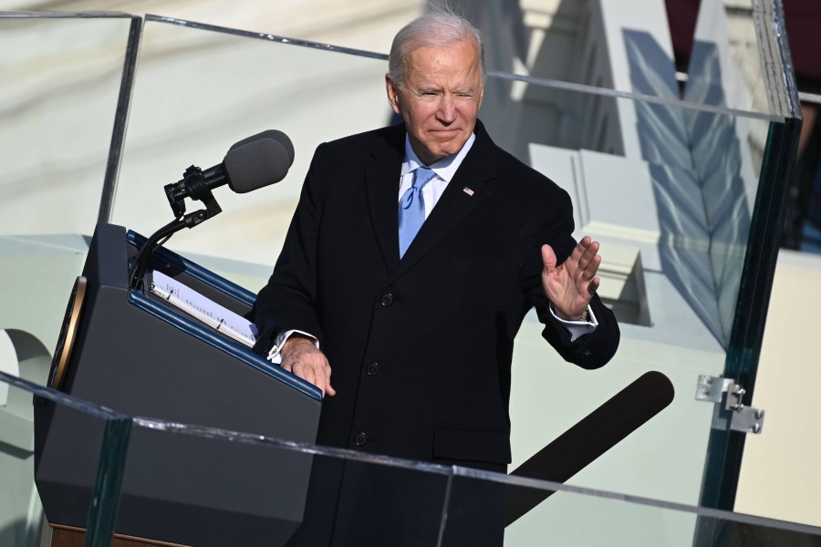 Joe Biden bei seiner ersten Rede als US-Präsident.