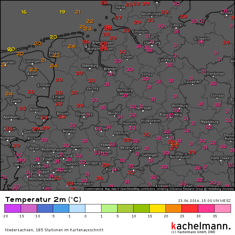 Bisher heißester Tag des Jahres – verbreitet 30 Grad und mehr!