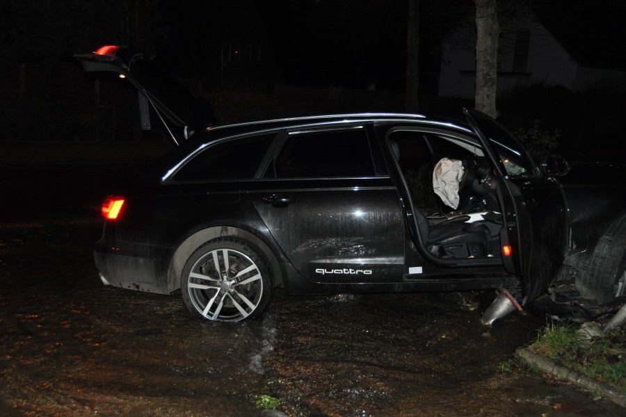 Erst an einem Gartenzaun im Kreis Helmstedt stoppte der Audi des Suff-Pilots. 