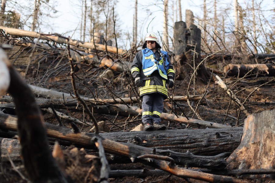 Nach dem Großbrand im Harz startet das Rätselraten um die möglichen Ursachen., ertreter von Feuerwehr, des Nationalpark Harz, Waldbesitzer sowie des Landkreises und der betroffenen Ministerien nahmen am Runden Tisch teil.