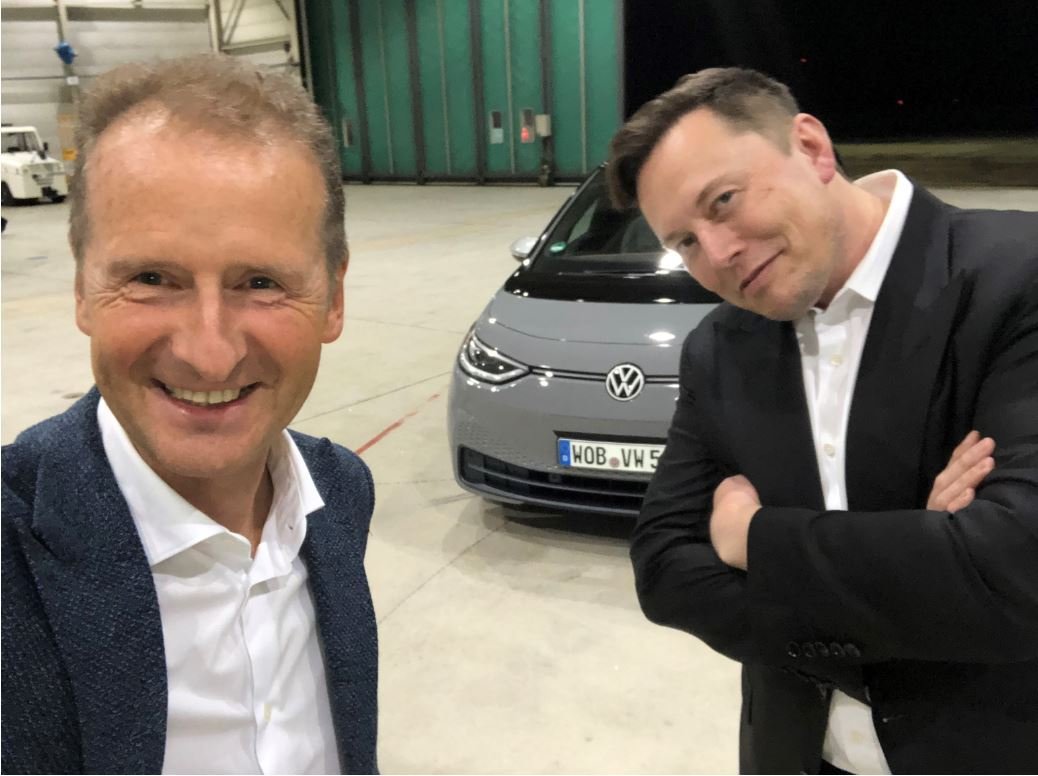 VW Herbert Diess Elon Musk