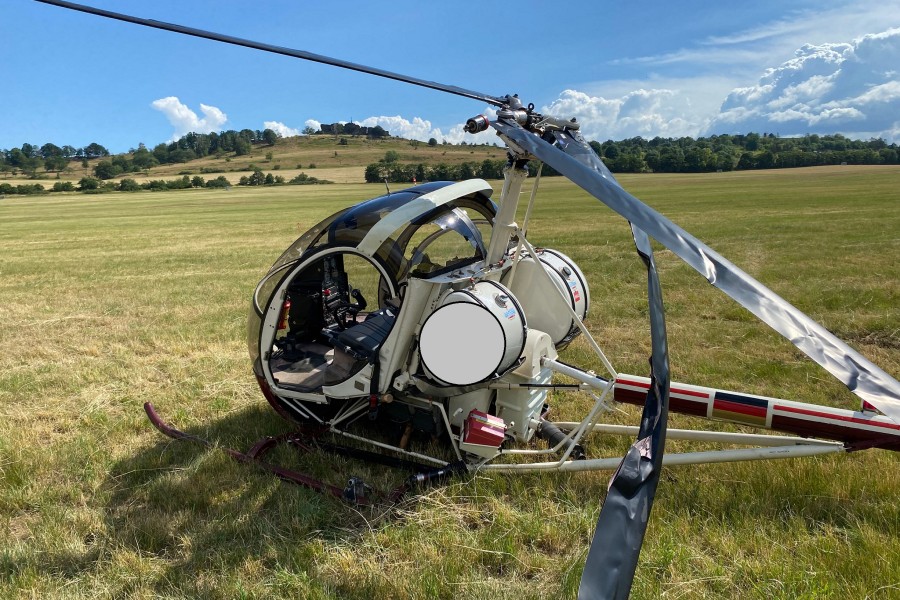 Der Hubschrauber ist nach dem Absturz im Harz komplett schrott.