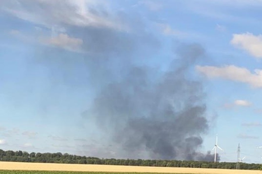 Der Brand verursachte eine heftige Rauchentwicklung in Salzgitter! 