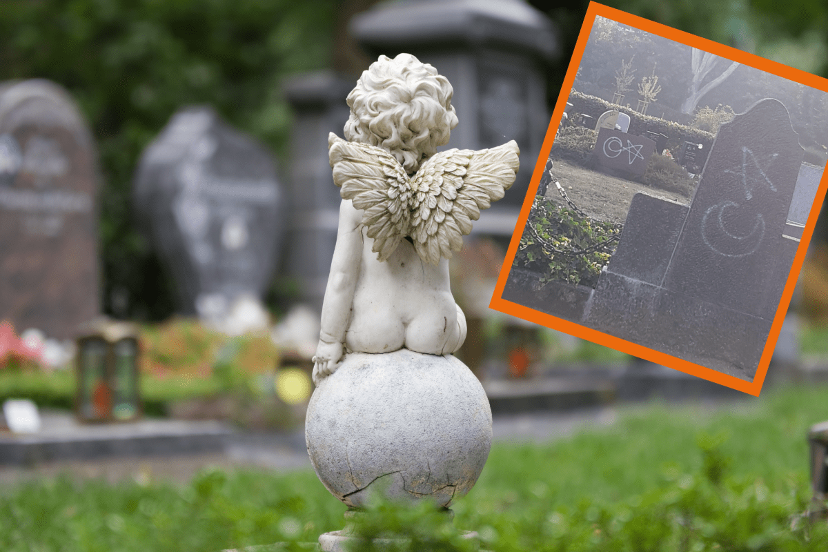 Friedhof mit Grabsteinen