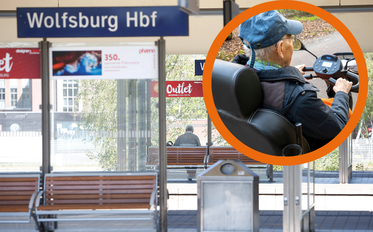 Wolfsburger Hauptbahnhof, Senior im Elektromobil