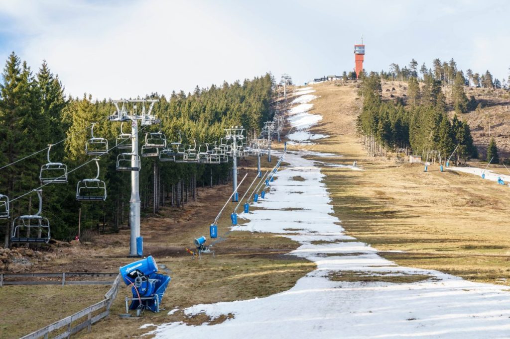 Schneekanonen im Harz. Bleiben sie aus?