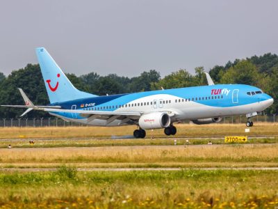 Schockmoment für die Passagiere einer Boeing 737-800 von TuiFly am Flughafen Hannover...