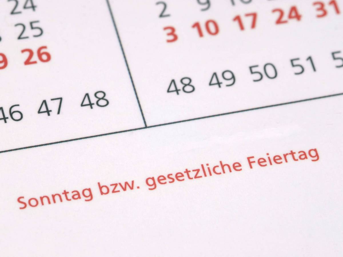 Kalender gesetzlicher Feiertag