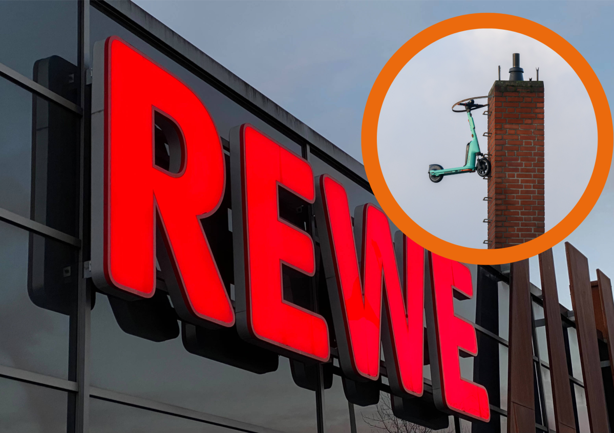 Skurriler Anblick bei Rewe in Hannover!