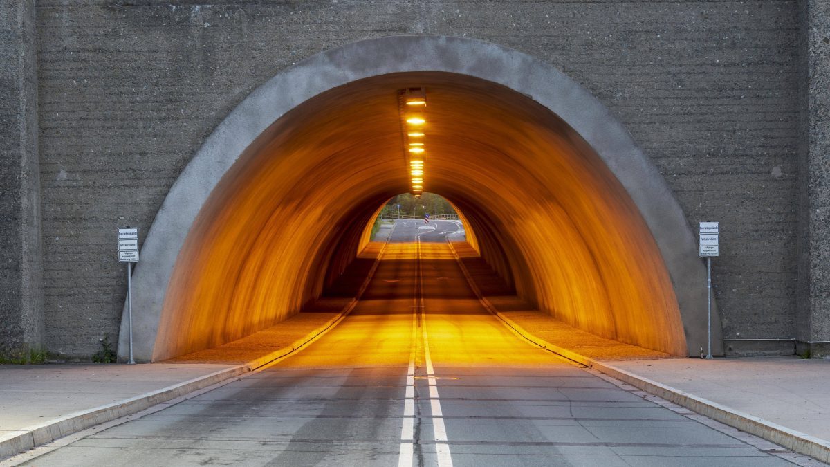 Der so beliebte Tunnel an der Rappbodetalsperre im Harz.