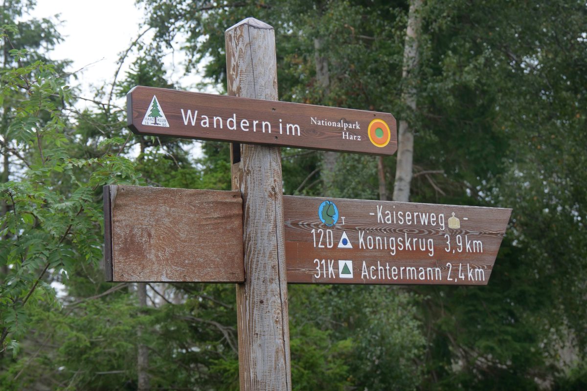 Schild Nationalpark Harz