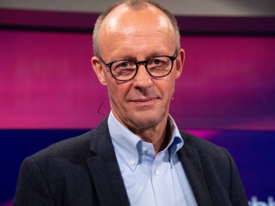 Politiker Friedrich Merz, CDU-Parteichef und Oppositionsführer im Bundestag, zu Gast in der ARD Talkshow Maischberger