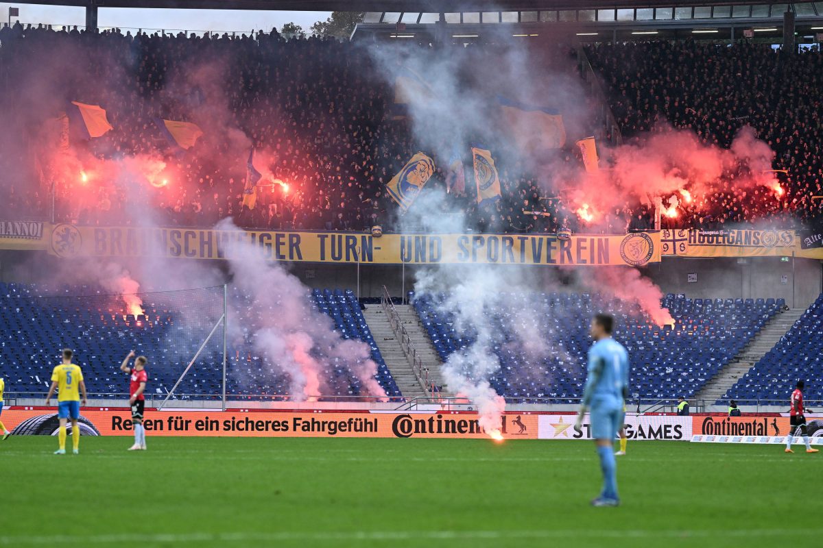 Eintracht Braunschweig: Randale der Fans.