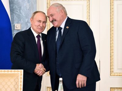Russland-Despot Wladimir Putin neben seinem belarussischen Gehilfen Alexander Lukaschenko. (Archivfoto)