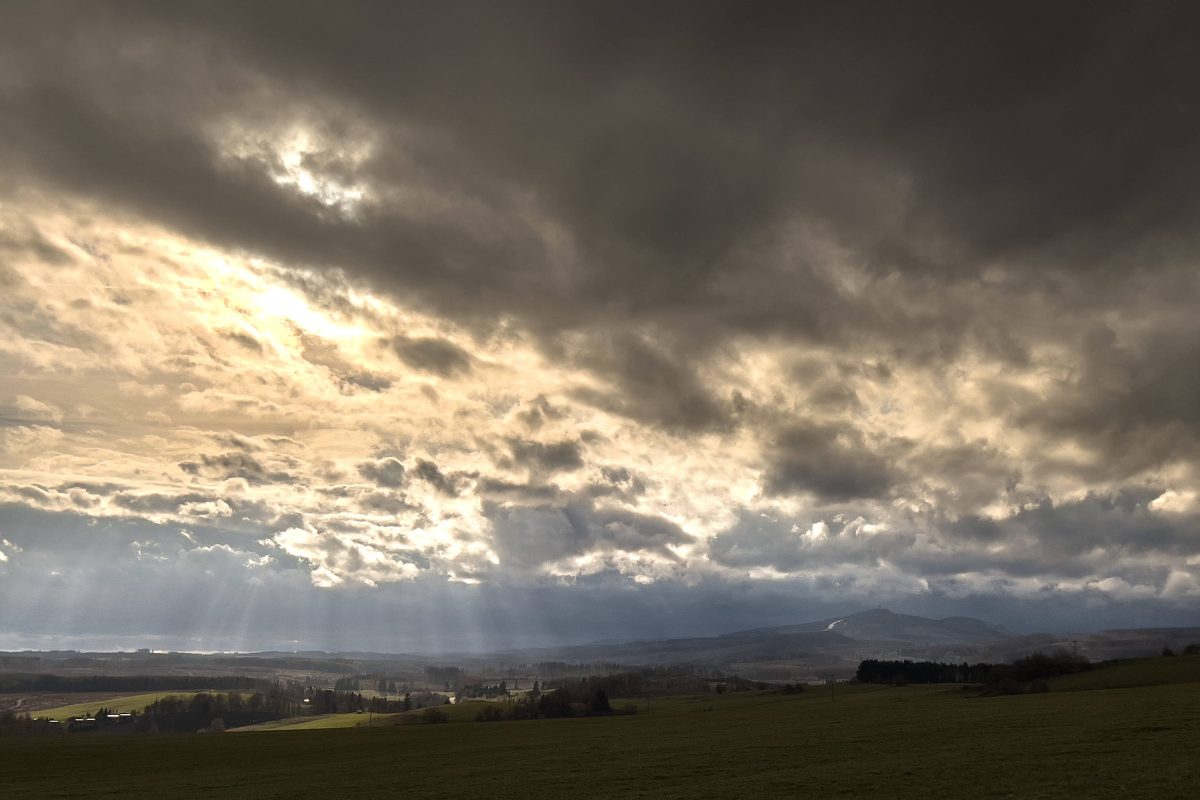 Blick Ã¼ber das Dorf KÃ¶nigshÃ¼tte im Landkreis Harz in Sachsen-Anhalt