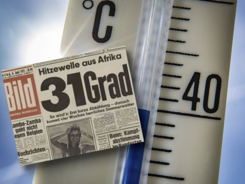 39 Grad nur Klimawandel-Panikmache? „Bild“-Schlagzeile von 1972 soll etwas beweisen
